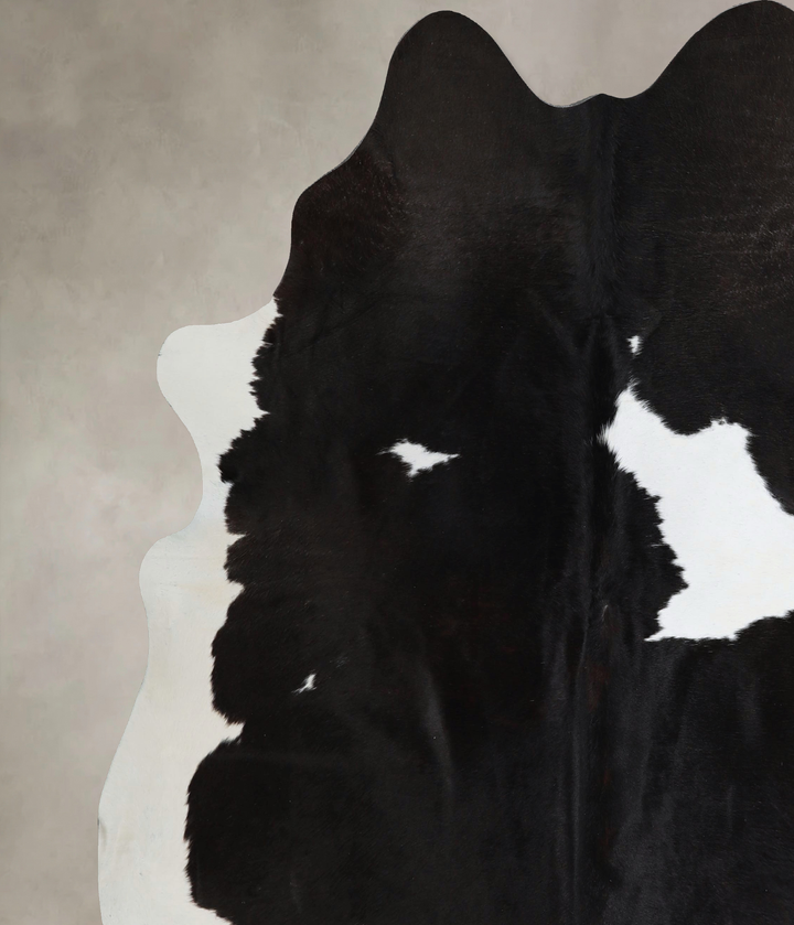 Black and White XX-Large Brazilian Cowhide Rug 7'8"H x 6'11"W #A43659 by Hudson Hides
