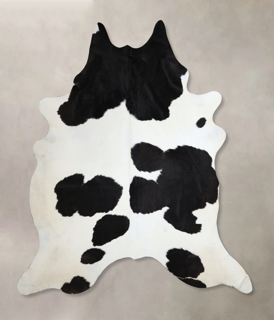 Black and White XX-Large Brazilian Cowhide Rug 8'4"H x 7'4"W #A43660 by Hudson Hides