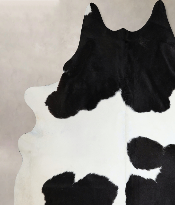 Black and White XX-Large Brazilian Cowhide Rug 8'4"H x 7'4"W #A43660 by Hudson Hides