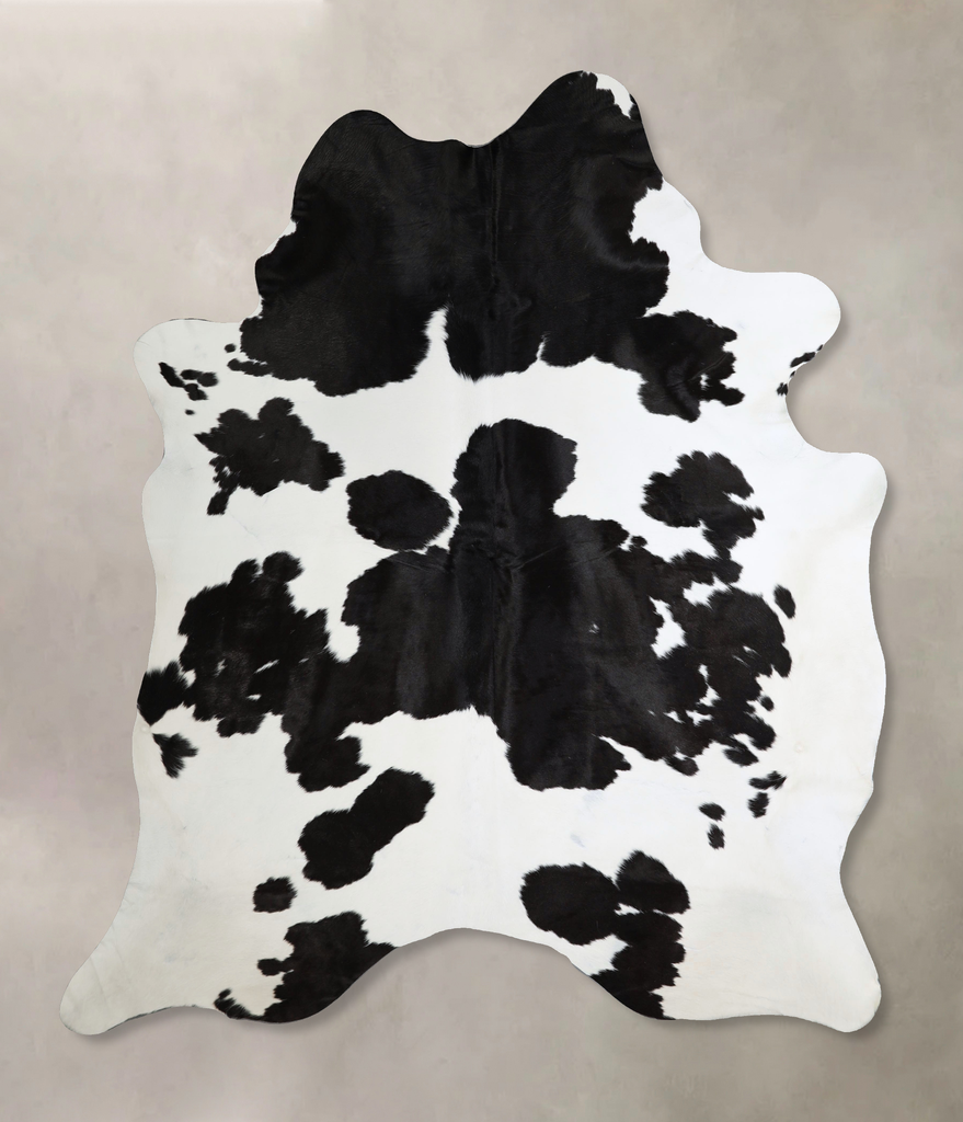 Black and White X-Large Brazilian Cowhide Rug 7'6"H x 6'5"W #A43661 by Hudson Hides