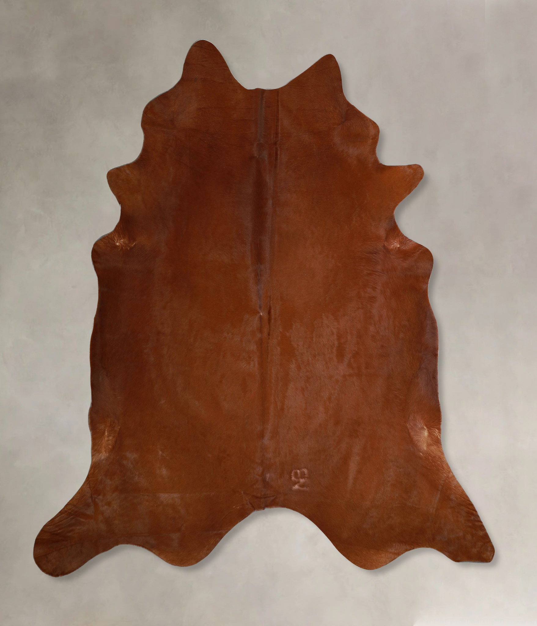 Solid Brown Cowhide Rug #A43664