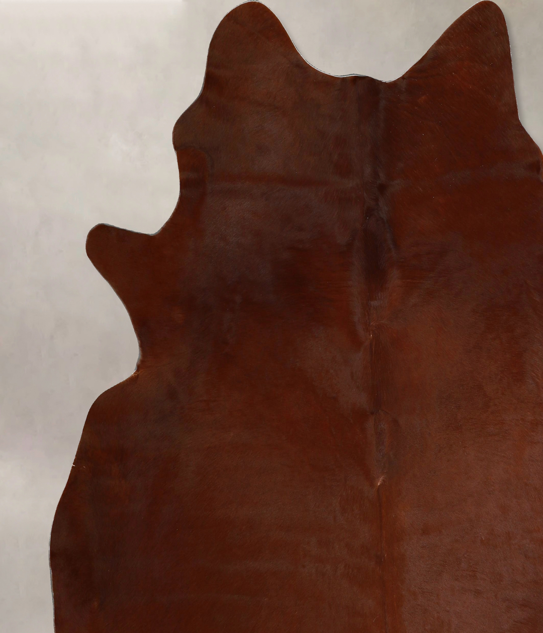 Solid Brown X-Large Brazilian Cowhide Rug 7'5"H x 6'7"W #A43665 by Hud