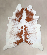 Brown and White X-Large Brazilian Cowhide Rug 7'5"H x 6'6"W #A43669 by Hudson Hides