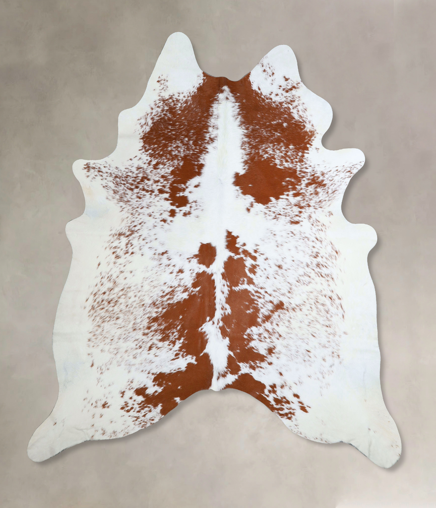 Brown and White X-Large Brazilian Cowhide Rug 7'5"H x 6'6"W #A43669 by Hudson Hides