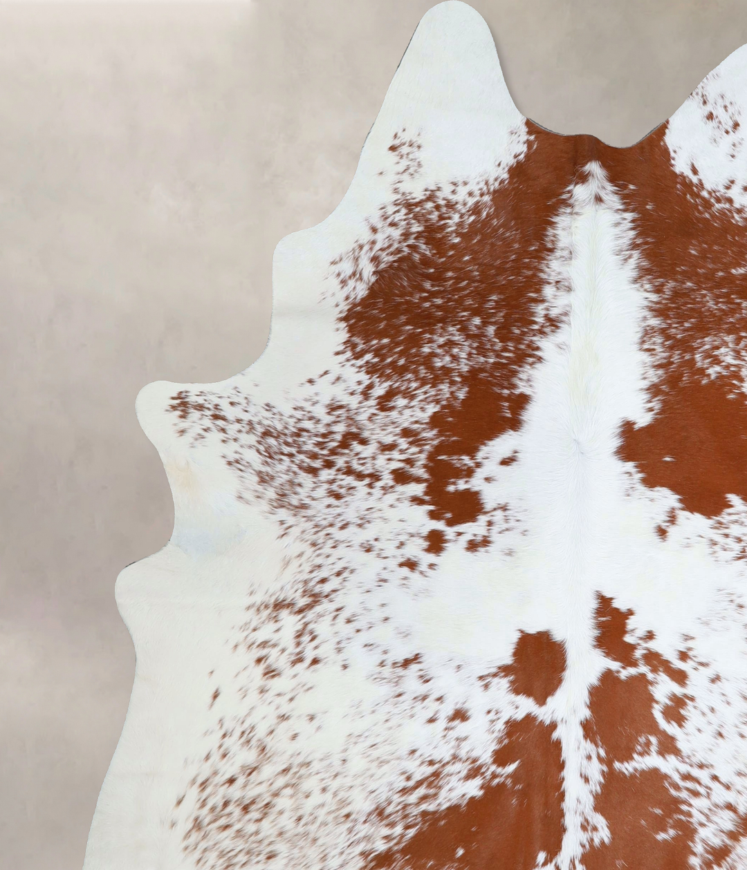 Brown and White X-Large Brazilian Cowhide Rug 7'5"H x 6'6"W #A43669 by