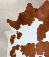 Brown and White X-Large Brazilian Cowhide Rug 6'9"H x 6'7"W #A43671 by Hudson Hides