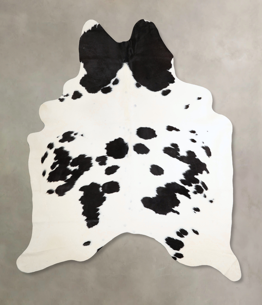 Black and White XX-Large Brazilian Cowhide Rug 8'1"H x 6'3"W #A43673 by Hudson Hides