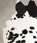 Black and White XX-Large Brazilian Cowhide Rug 8'1"H x 6'3"W #A43673 by Hudson Hides