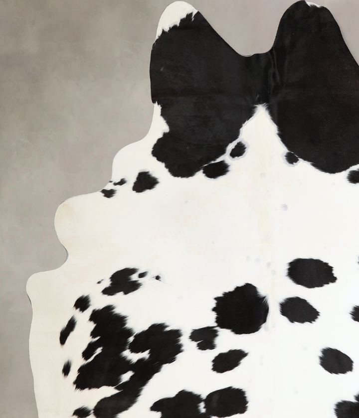 Black and White XX-Large Brazilian Cowhide Rug 8'1"H x 6'3"W #A43673 by Hudson Hides
