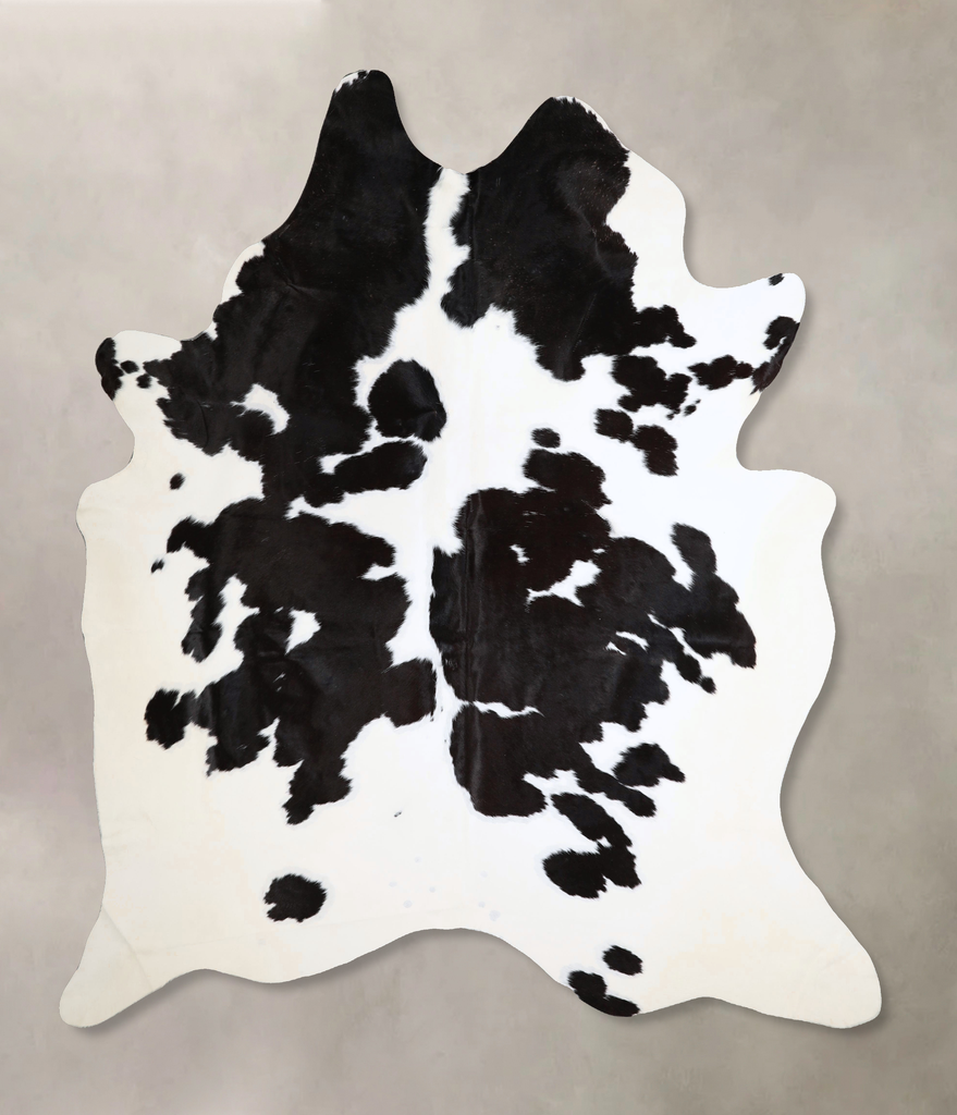 Black and White XX-Large Brazilian Cowhide Rug 8'0"H x 7'0"W #A43674 by Hudson Hides