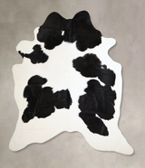 Black and White XX-Large Brazilian Cowhide Rug 7'9"H x 6'10"W #A43676 by Hudson Hides