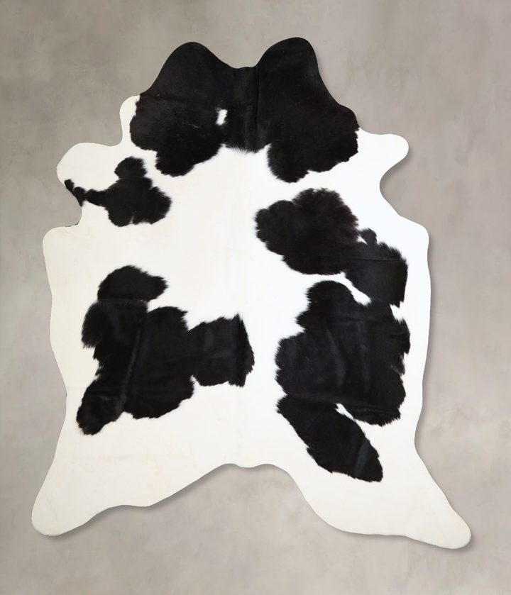 Black and White XX-Large Brazilian Cowhide Rug 7'9"H x 6'10"W #A43676 by Hudson Hides