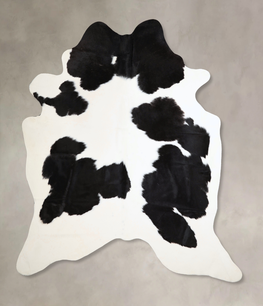 Black and White XX-Large Brazilian Cowhide Rug 7'9"H x 6'10"W #A43676 by Hudson Hides