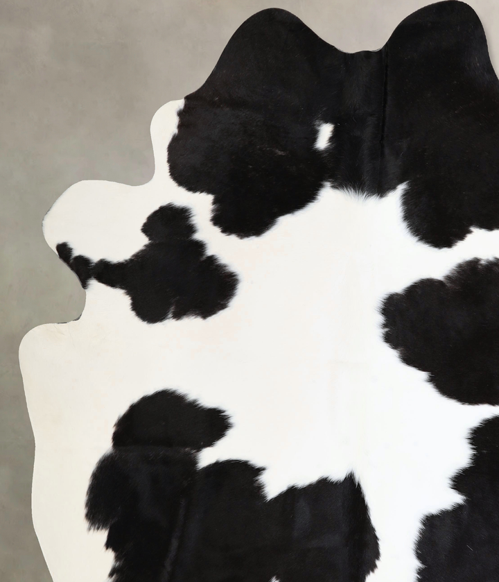 Black and White XX-Large Brazilian Cowhide Rug 7'9"H x 6'10"W #A43676 by Hudson Hides