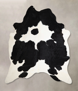 Black and White XX-Large Brazilian Cowhide Rug 7'11"H x 7'0"W #A43677 by Hudson Hides
