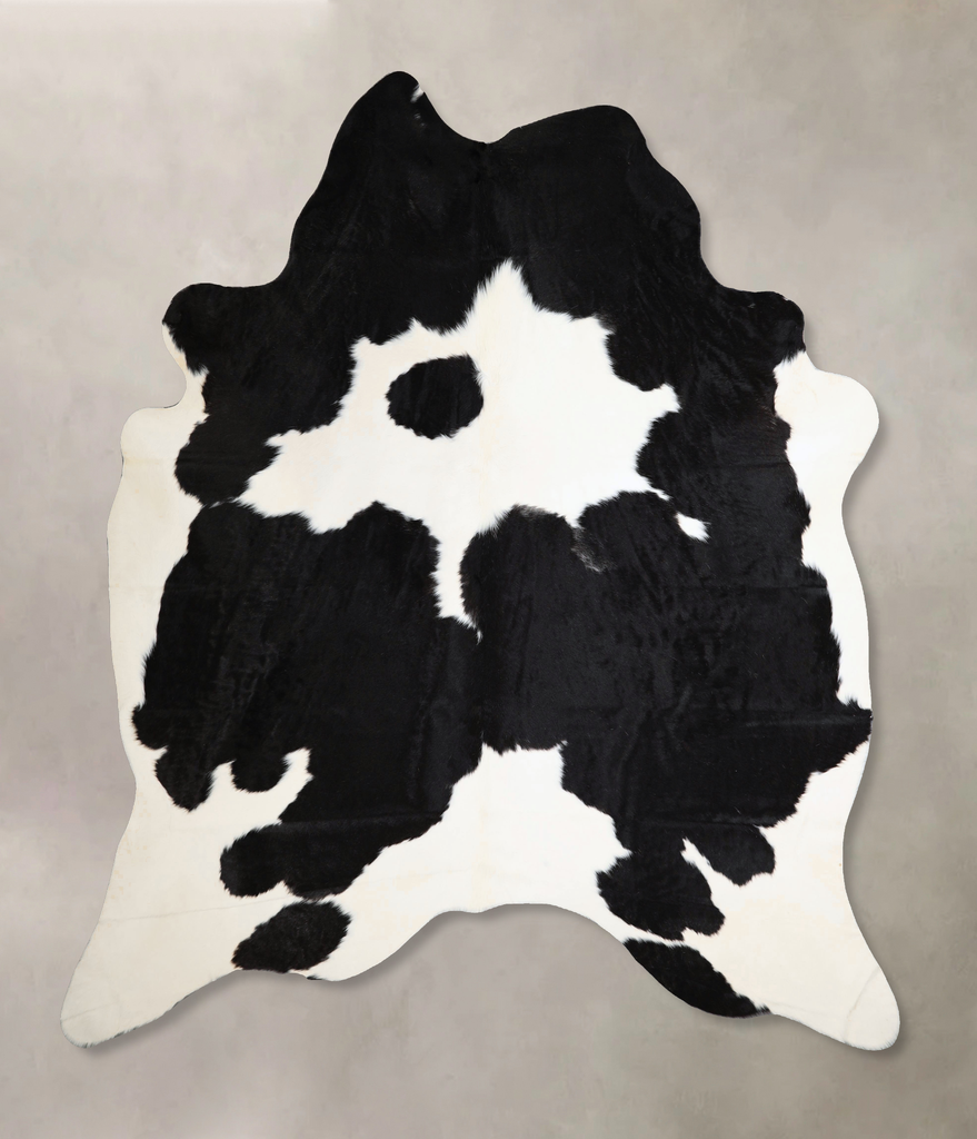Black and White XX-Large Brazilian Cowhide Rug 7'11"H x 7'0"W #A43677 by Hudson Hides