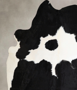 Black and White XX-Large Brazilian Cowhide Rug 7'11"H x 7'0"W #A43677 by Hudson Hides
