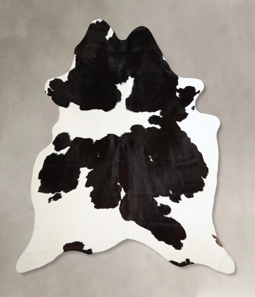 Black and White XX-Large Brazilian Cowhide Rug 8'0"H x 7'2"W #A43678 by Hudson Hides