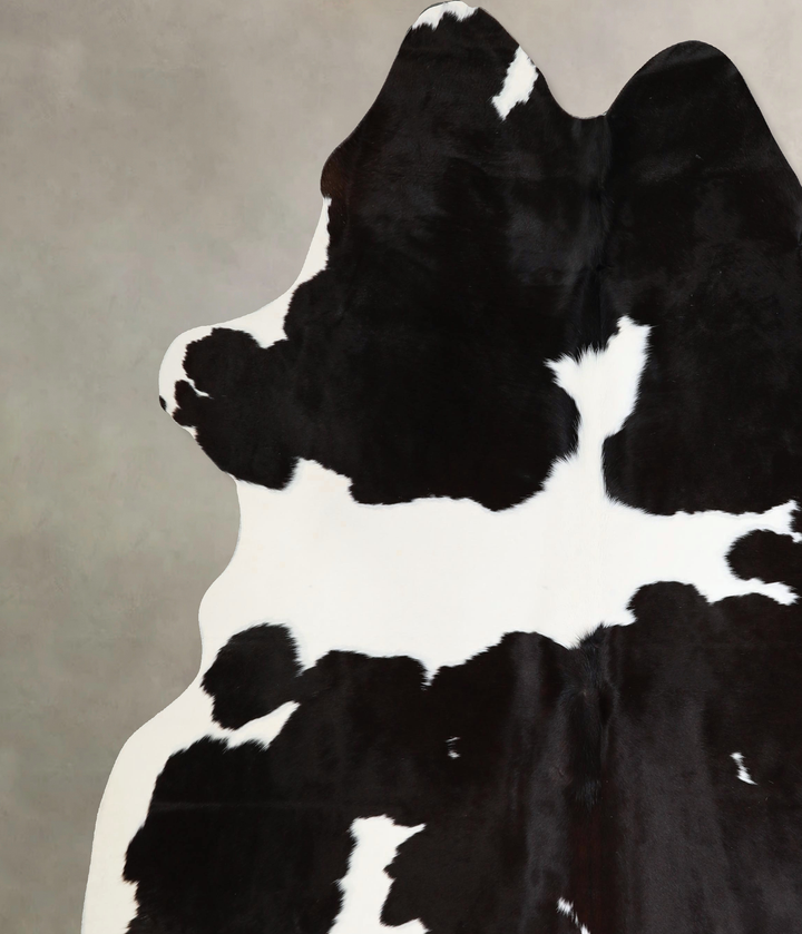 Black and White XX-Large Brazilian Cowhide Rug 8'0"H x 7'2"W #A43678 by Hudson Hides