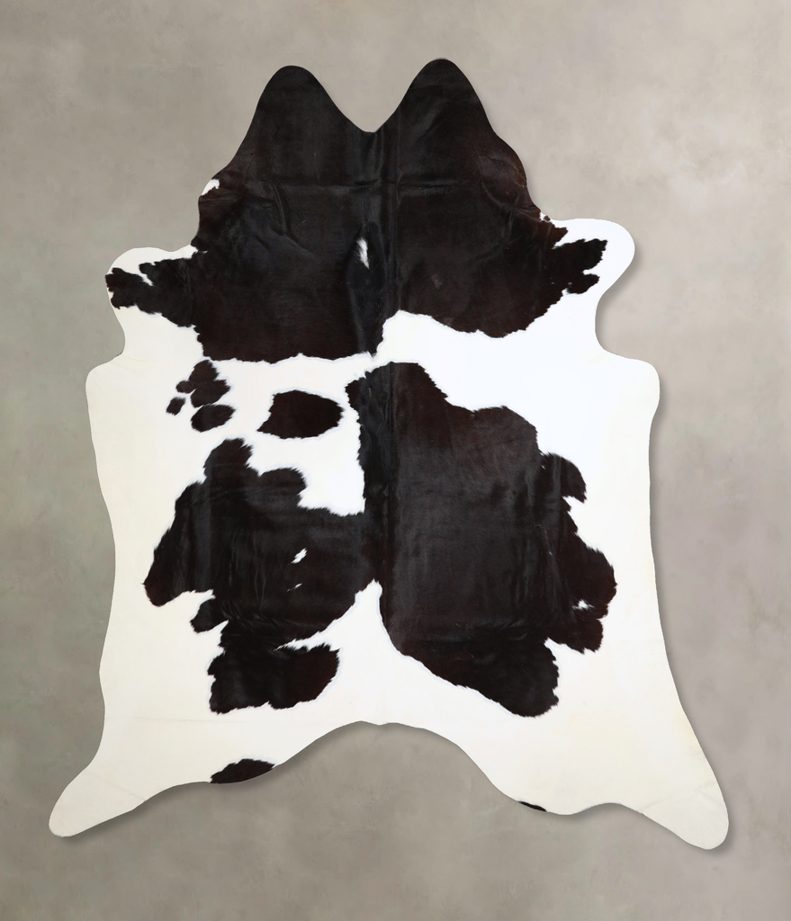 Black and White XX-Large Brazilian Cowhide Rug 8'4"H x 7'4"W #A43679 by Hudson Hides