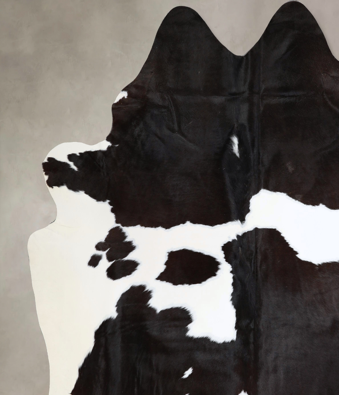 Black and White XX-Large Brazilian Cowhide Rug 8'4"H x 7'4"W #A43679 b