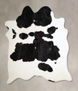 Black and White XX-Large Brazilian Cowhide Rug 7'9"H x 7'1"W #A43680 by Hudson Hides