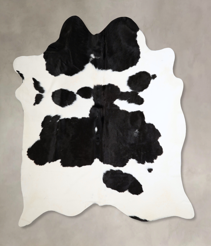 Black and White XX-Large Brazilian Cowhide Rug 7'9"H x 7'1"W #A43680 by Hudson Hides