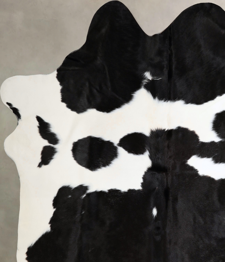 Black and White XX-Large Brazilian Cowhide Rug 7'9"H x 7'1"W #A43680 by Hudson Hides