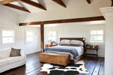 Black and White XX-Large Brazilian Cowhide Rug 7'9"H x 7'1"W #A43680 by Hudson Hides