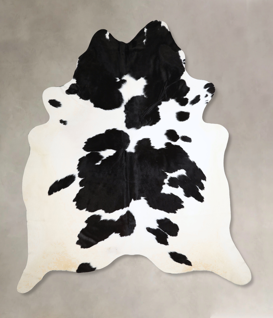 Black and White XX-Large Brazilian Cowhide Rug 9'0"H x 7'5"W #A43681 by Hudson Hides