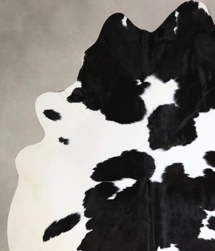 Black and White XX-Large Brazilian Cowhide Rug 9'0"H x 7'5"W #A43681 by Hudson Hides