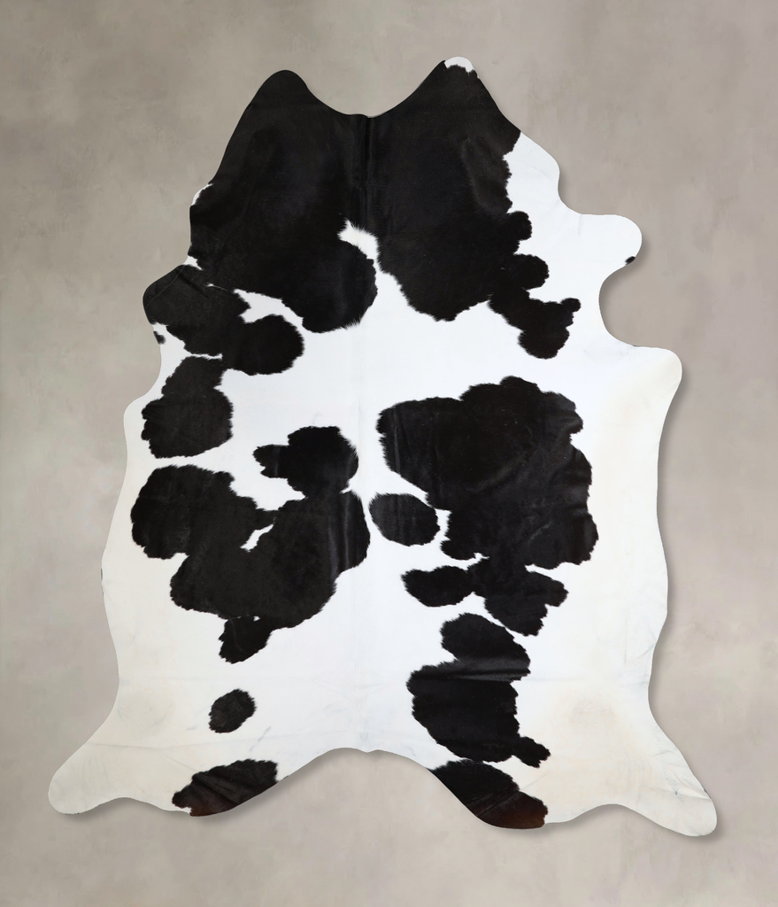 Black and White XX-Large Brazilian Cowhide Rug 8'8"H x 7'7"W #A43682 by Hudson Hides