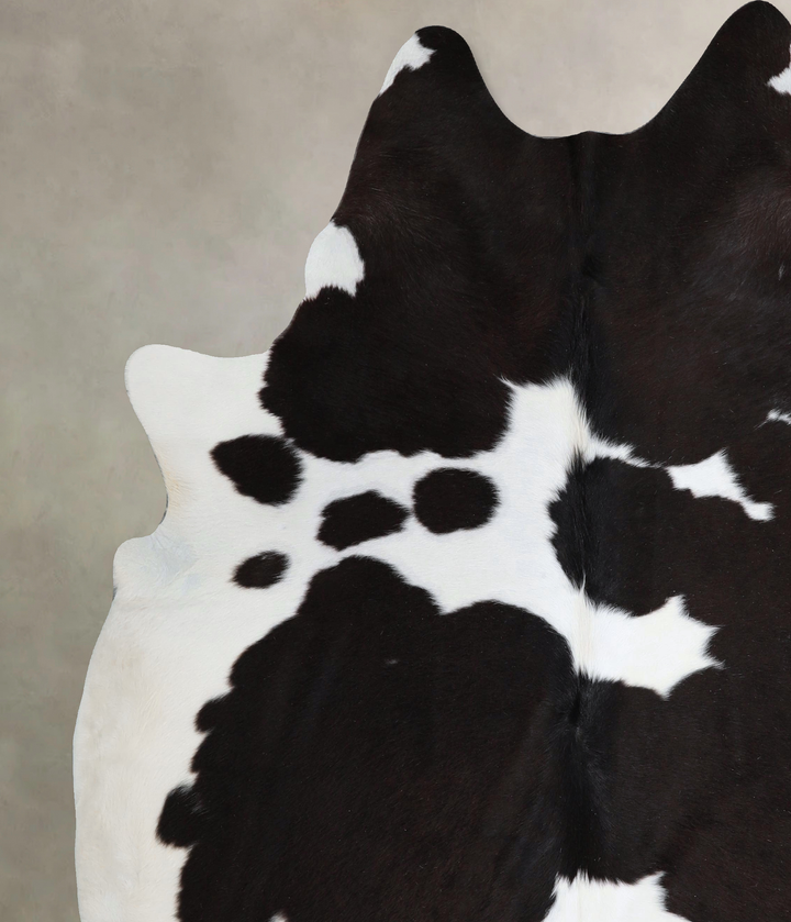 Black and White XX-Large Brazilian Cowhide Rug 7'9"H x 7'0"W #A43683 by Hudson Hides