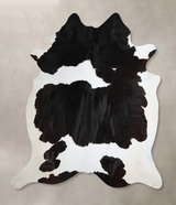 Black and White XX-Large Brazilian Cowhide Rug 7'11"H x 6'11"W #A43684 by Hudson Hides
