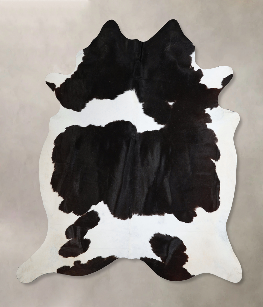 Black and White XX-Large Brazilian Cowhide Rug 7'11"H x 6'11"W #A43684 by Hudson Hides