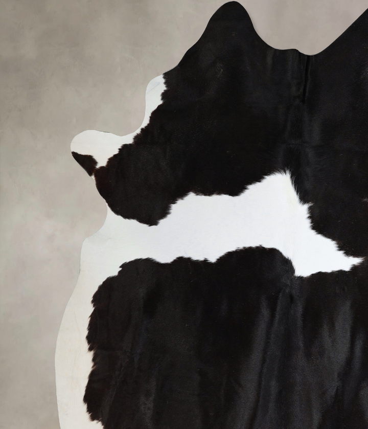 Black and White XX-Large Brazilian Cowhide Rug 7'11"H x 6'11"W #A43684 by Hudson Hides