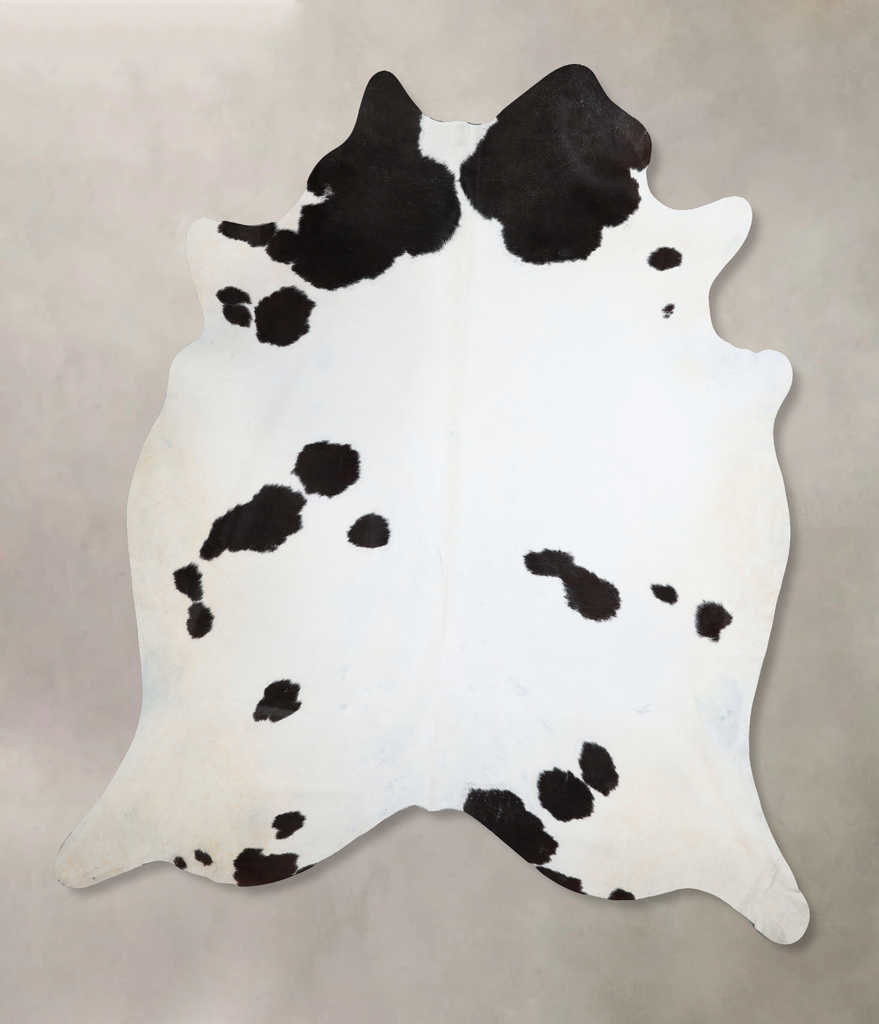 Black and White XX-Large Brazilian Cowhide Rug 7'9"H x 7'3"W #A43685 by Hudson Hides