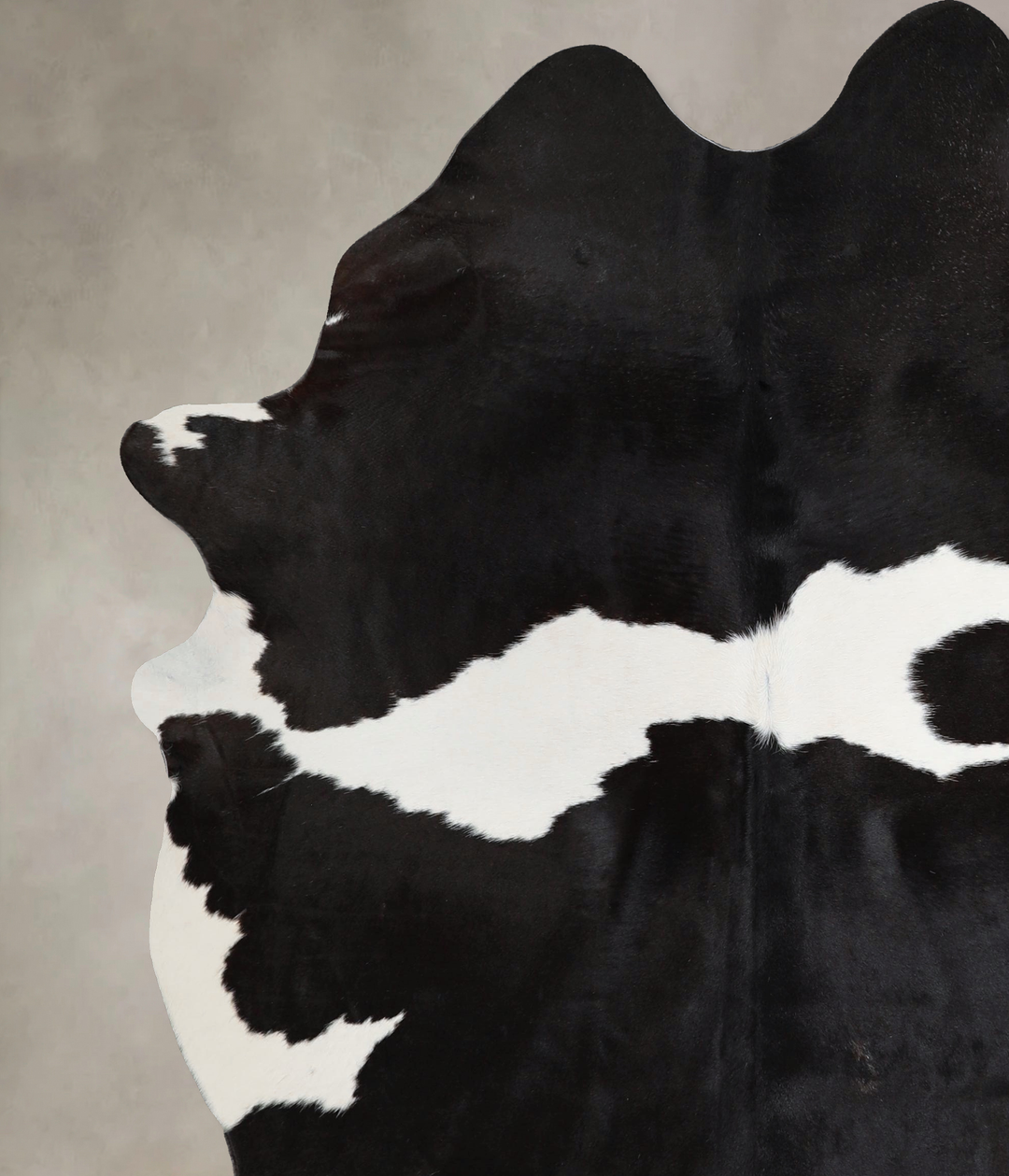 Black and White X-Large Brazilian Cowhide Rug 7'4"H x 6'2"W #A43686 by