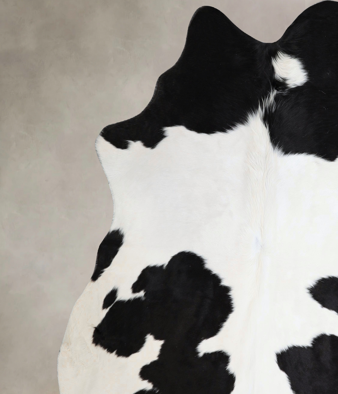 Black and White X-Large Brazilian Cowhide Rug 7'2"H x 6'11"W #A43687 b