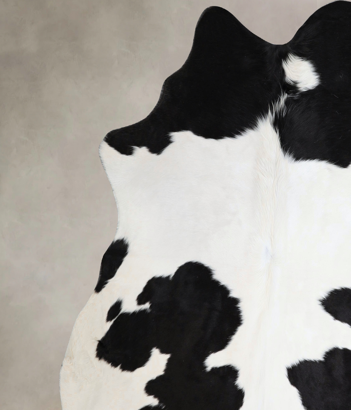 Black and White X-Large Brazilian Cowhide Rug 7'2"H x 6'11"W #A43687 by Hudson Hides