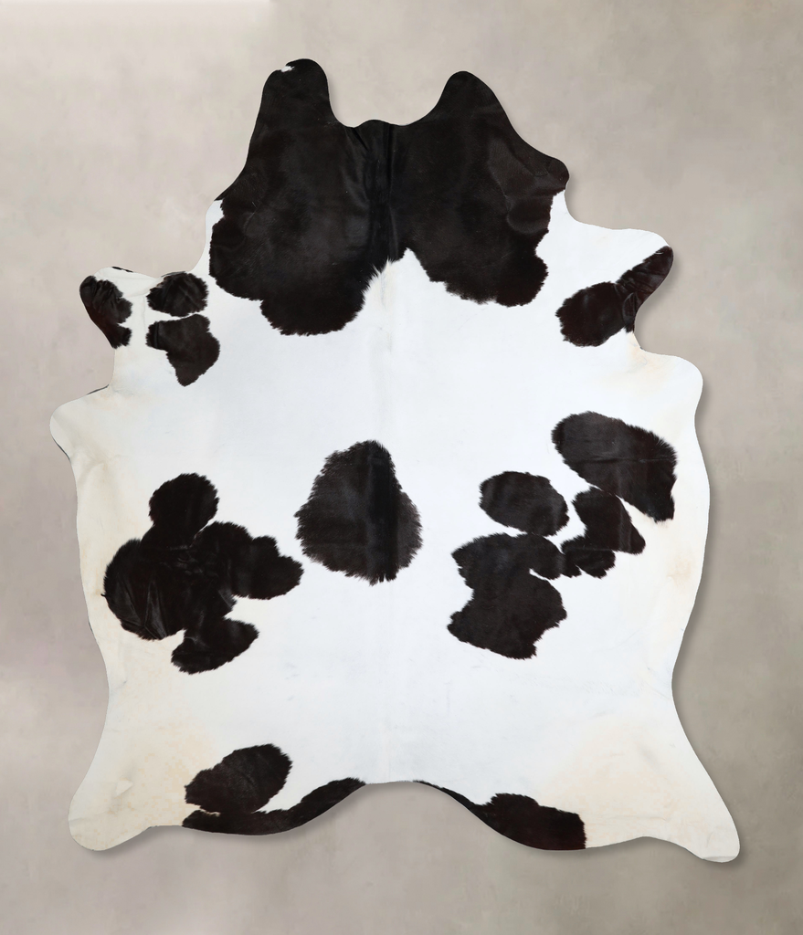 Black and White XX-Large Brazilian Cowhide Rug 8'9"H x 6'9"W #A43689 by Hudson Hides