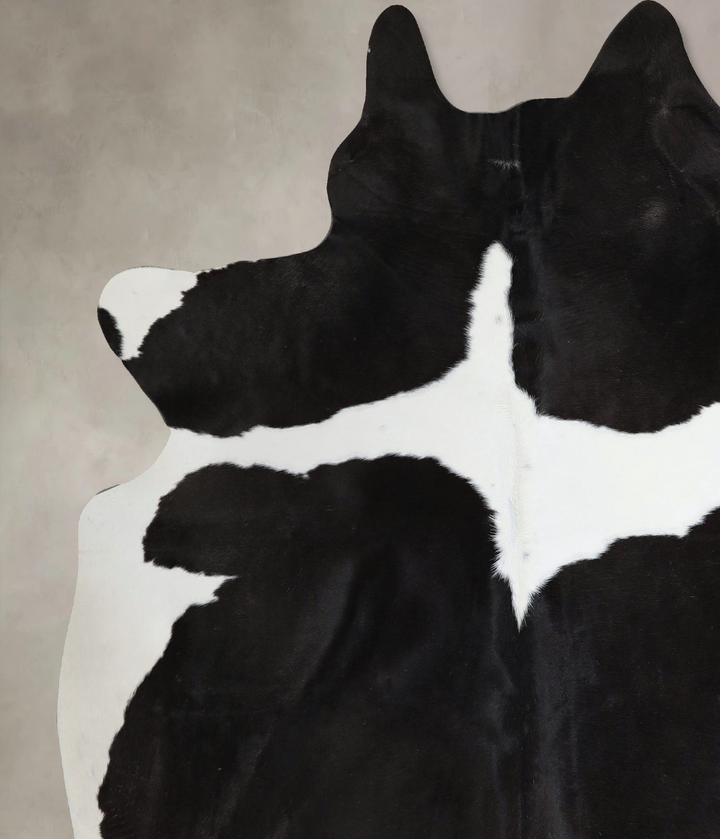 Black and White X-Large Brazilian Cowhide Rug 7'7"H x 6'6"W #A43691 by Hudson Hides
