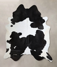 Black and White XX-Large Brazilian Cowhide Rug 8'8"H x 7'1"W #A43692 by Hudson Hides