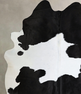 Black and White XX-Large Brazilian Cowhide Rug 8'8"H x 7'1"W #A43692 by Hudson Hides