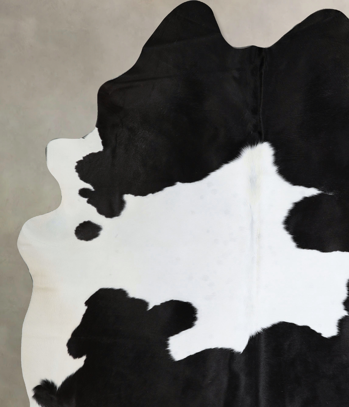Black and White XX-Large Brazilian Cowhide Rug 8'8"H x 7'1"W #A43692 by Hudson Hides