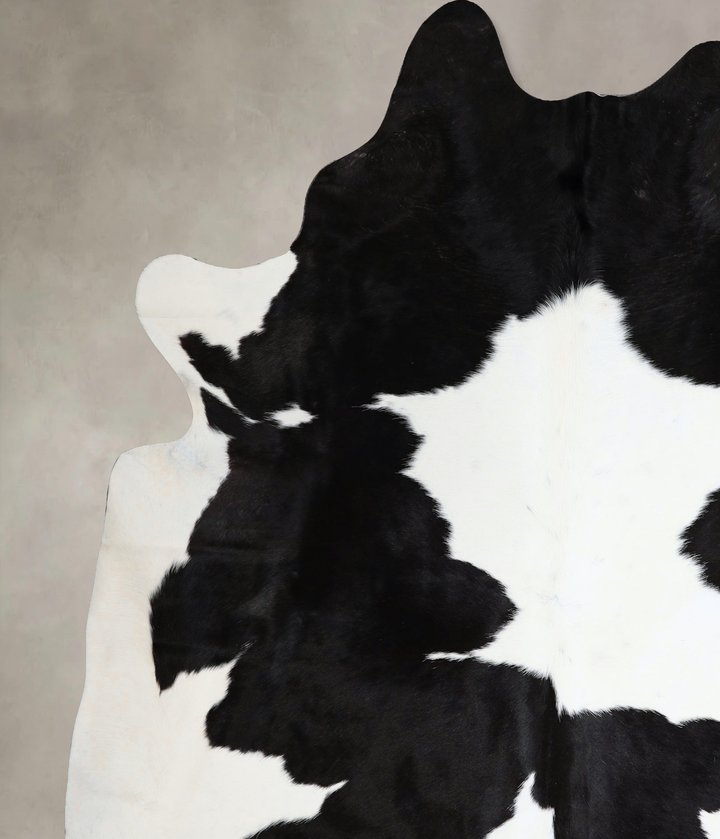 Black and White XX-Large Brazilian Cowhide Rug 8'4"H x 7'7"W #A43693 by Hudson Hides