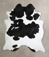 Black and White XX-Large Brazilian Cowhide Rug 8'3"H x 7'4"W #A43694 by Hudson Hides