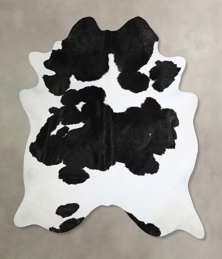 Black and White XX-Large Brazilian Cowhide Rug 8'3"H x 7'4"W #A43694 by Hudson Hides