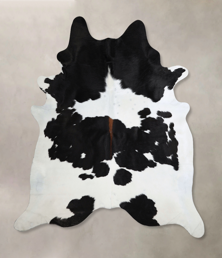 Black and White X-Large Brazilian Cowhide Rug 7'5"H x 6'4"W #A43695 by Hudson Hides