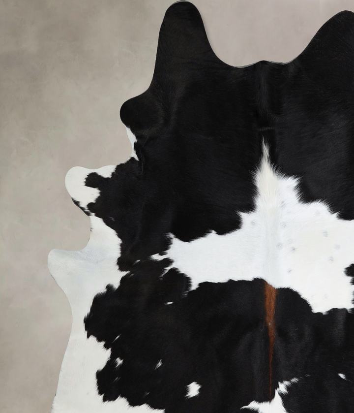 Black and White X-Large Brazilian Cowhide Rug 7'5"H x 6'4"W #A43695 by Hudson Hides